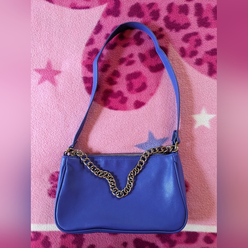 Wild Fable Purple Purse with Silver Chain